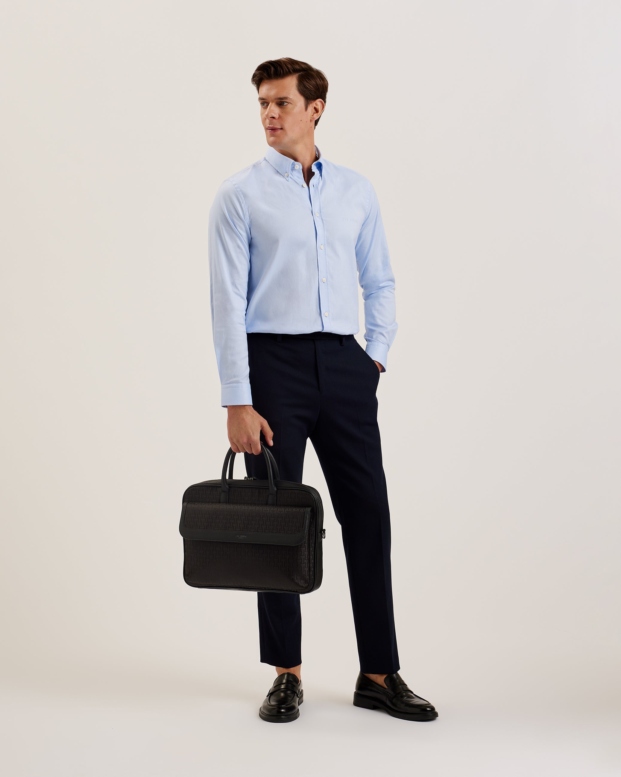 Men's Terance-T Jacquard Document Bag Black