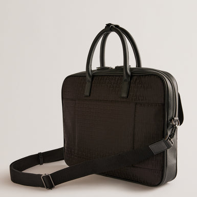 Men's Terance-T Jacquard Document Bag Black