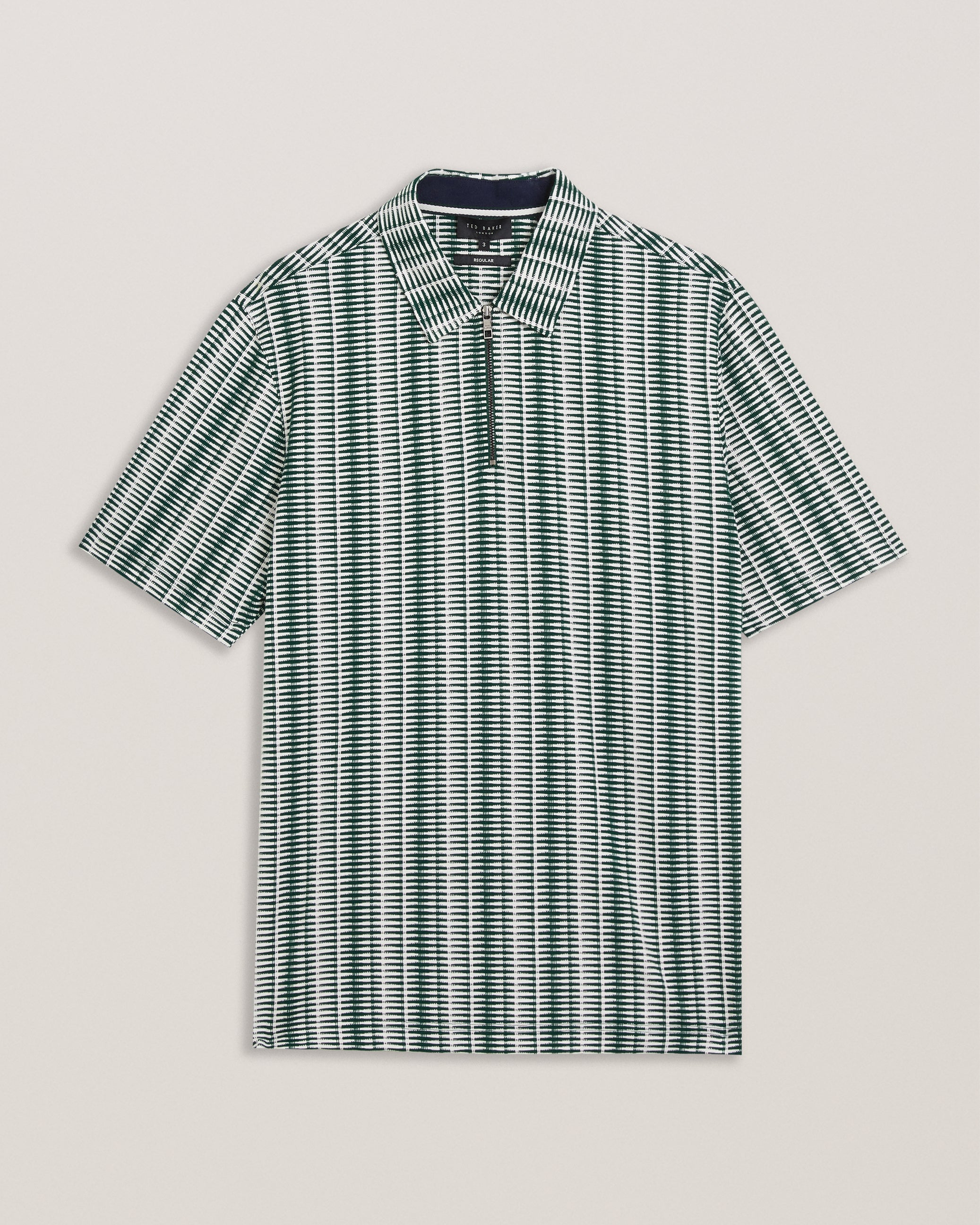 Men's Octon-Ss Regular Textured Half-Zip Polo Dk-Green