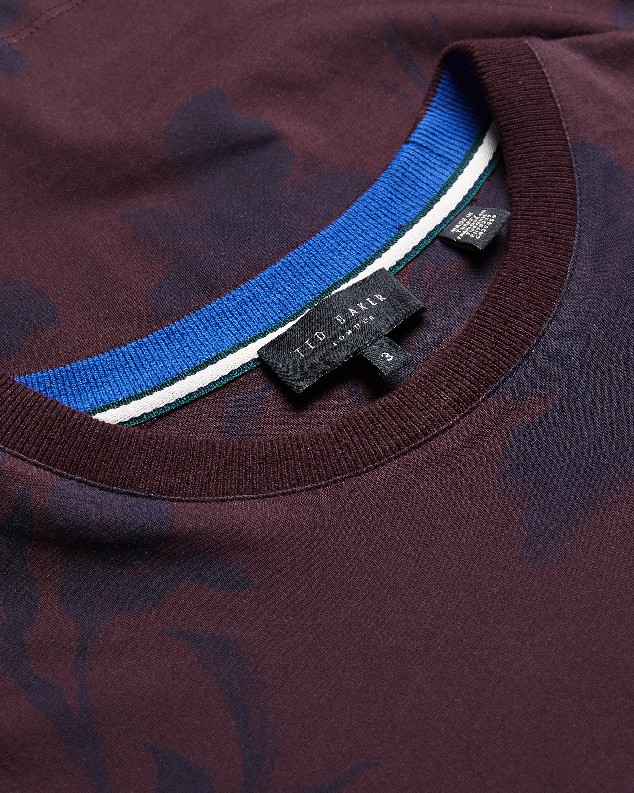 Men's Vendis-Ss Regular Fit Floral Printed T-Shirt Maroon