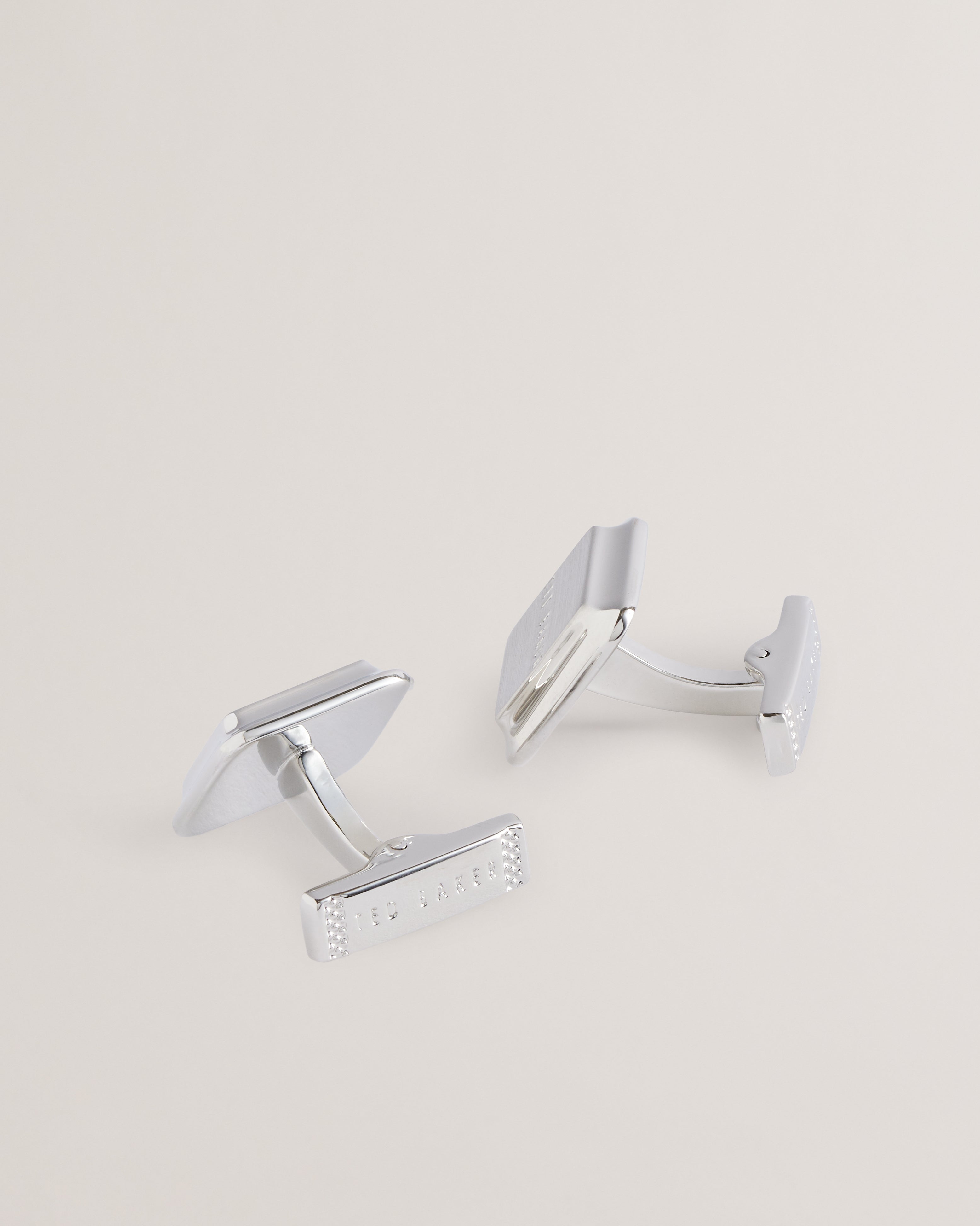 Men's Tedly-Branded Cufflinks Silver