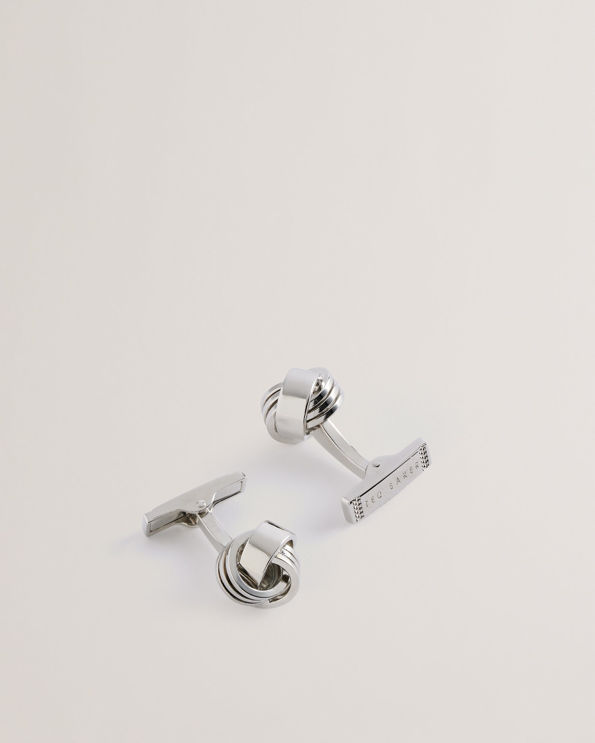 Men's Knoted-Knotted Cufflinks Silver