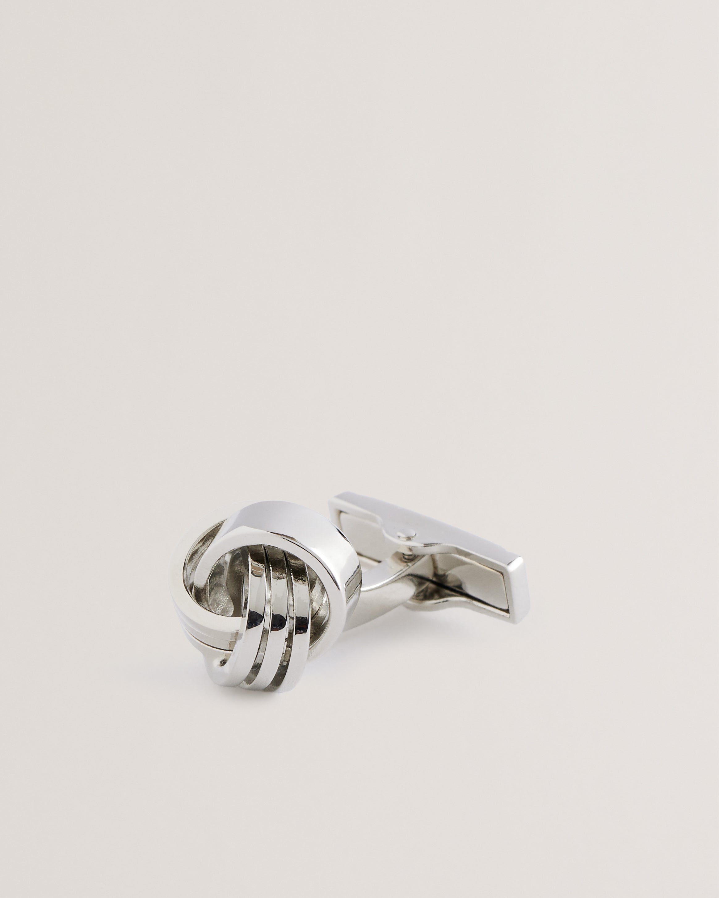 Men's Knoted-Knotted Cufflinks Silver