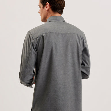 Men's Gaius-Ls Oversized Wool Blend Shirt Lt-Grey