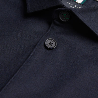 Men's Gaius-Ls Oversized Wool Blend Shirt Navy