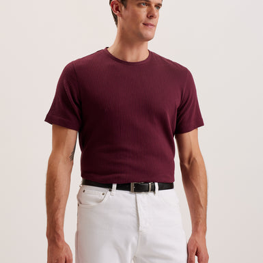 Men's Colier-Saffiano Leather Reversible Belt Black