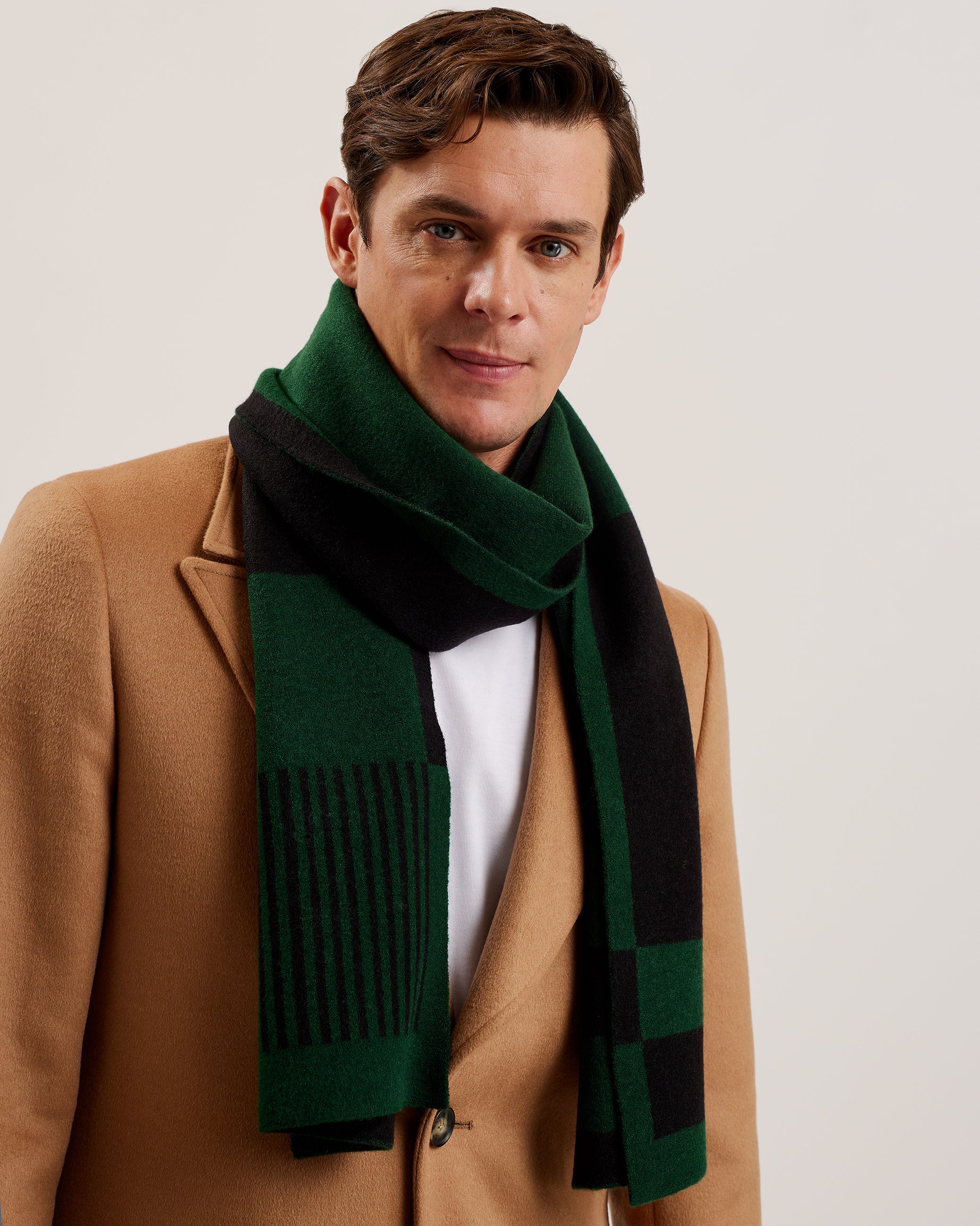 Men's Sammmis-Knitted Scarf Dk-Green