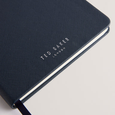 Men's Carlll-Textured Pu A5 Notebook Navy