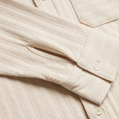 Men's Belza-Ls Regular Fit Textured Shirt Beige