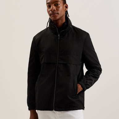 Men's Basham-Nylon Sateen Hooded Jacket Black
