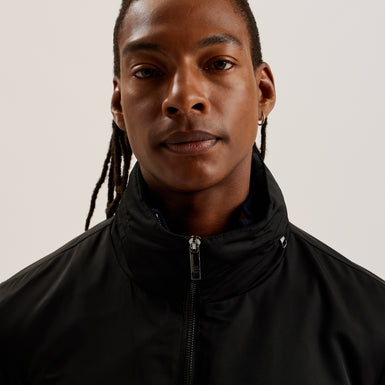 Men's Basham-Nylon Sateen Hooded Jacket Black