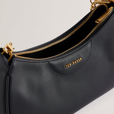 Women's Essiy-Webbing Leather Crossbody Bag Black