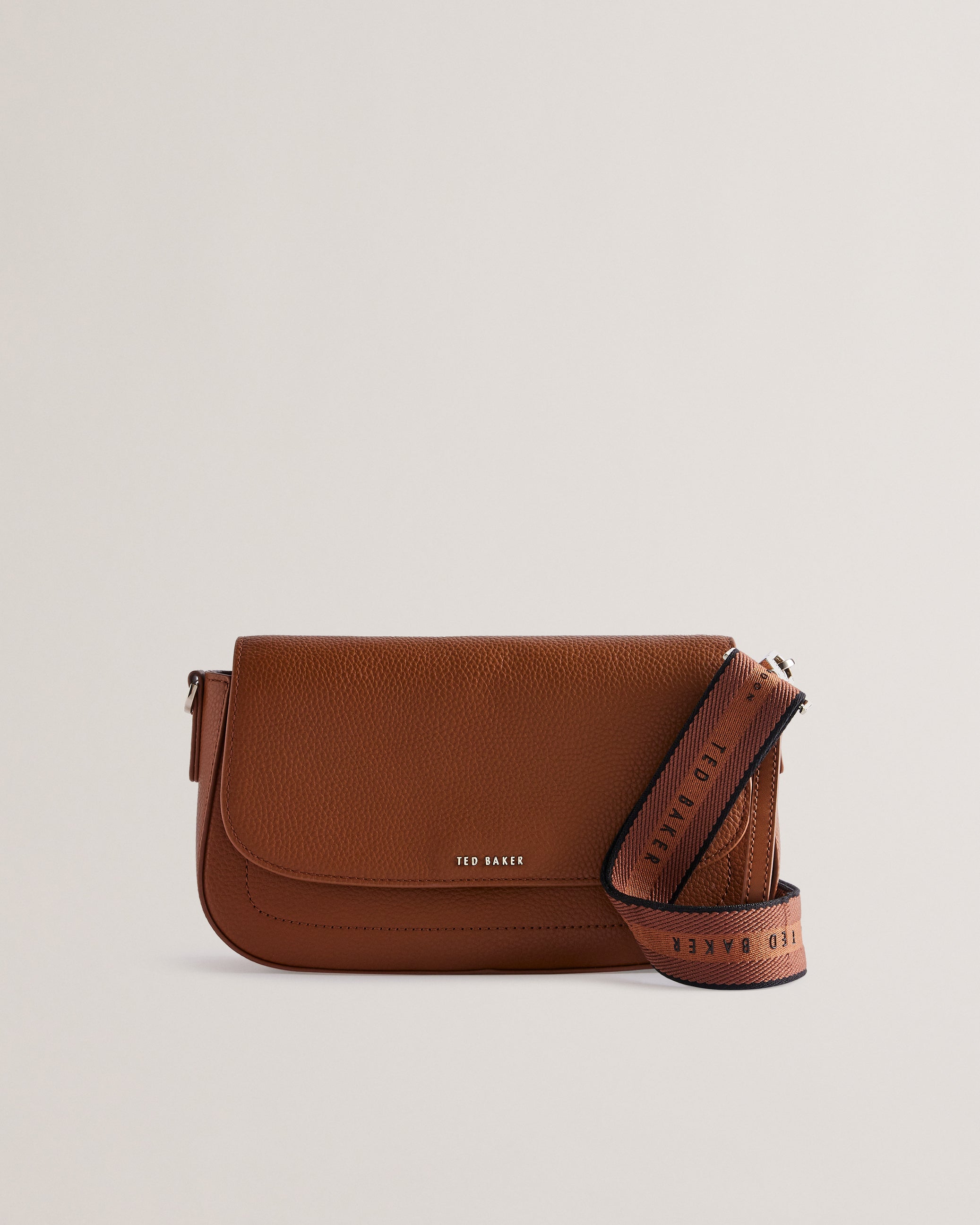 Women's Darilie-Branded Webbing Long Satchel Bag Brn-Choc