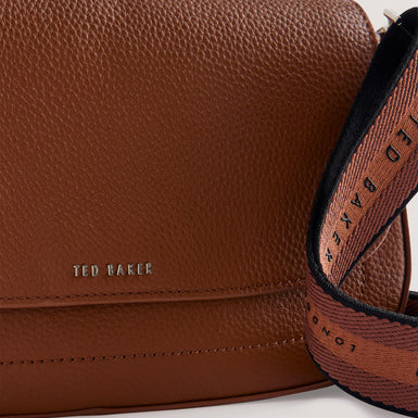 Women's Darilie-Branded Webbing Long Satchel Bag Brn-Choc