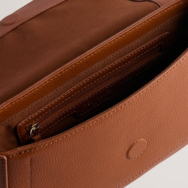 Women's Darilie-Branded Webbing Long Satchel Bag Brn-Choc