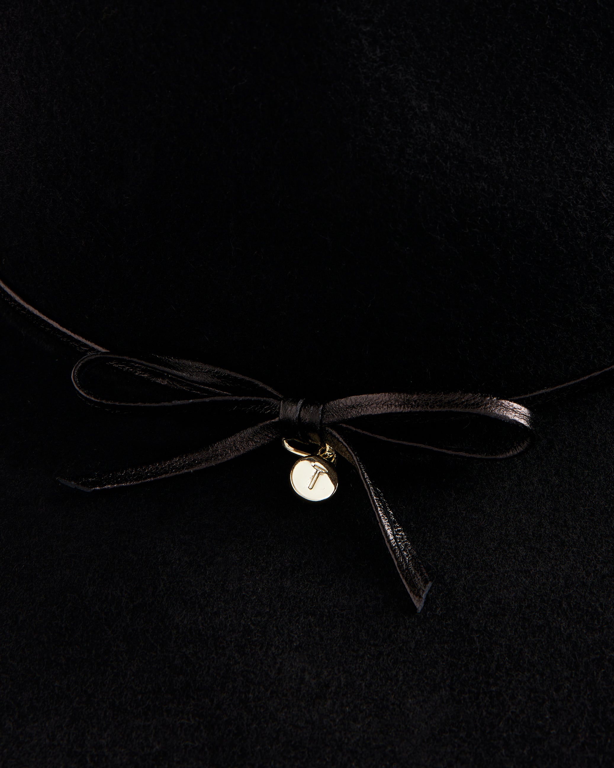 Women's Abbiiio-Bow Detail Wool Fedora Hat Black