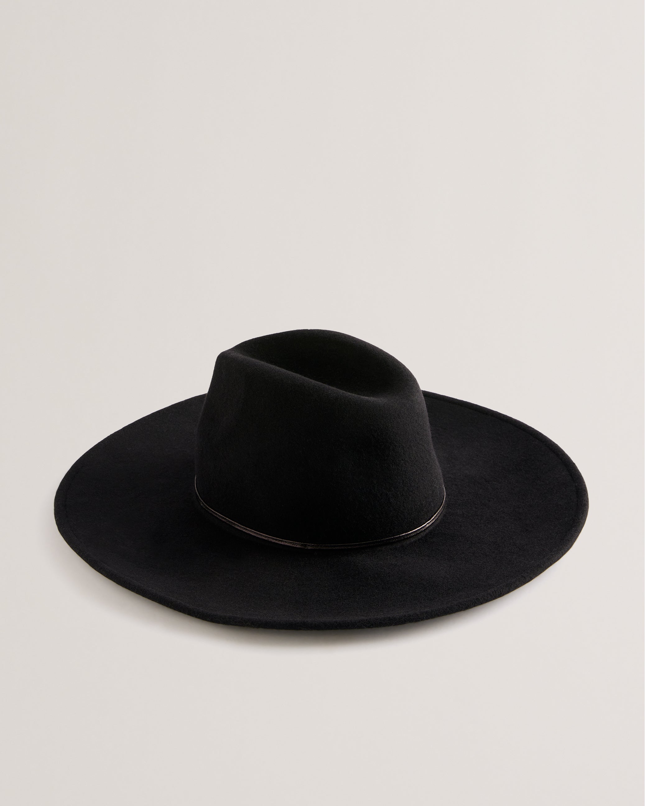 Women's Abbiiio-Bow Detail Wool Fedora Hat Black