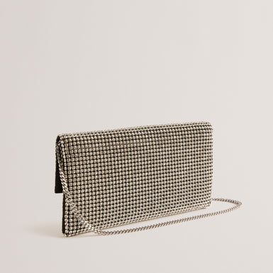 Women's Kristn-Crystal Long Fold Over Crossbody Silver