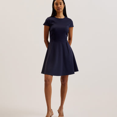 Women's Percell-Neoprene Skater Dress Navy