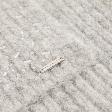 KERIIS: Rhinestone Knitted Hat and Gloves Set