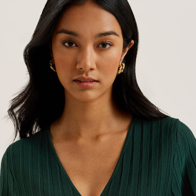 Women's Mariiya-Angel Sleeve Knit Maxi Dress Dk-Green