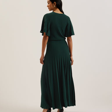 Women's Mariiya-Angel Sleeve Knit Maxi Dress Dk-Green