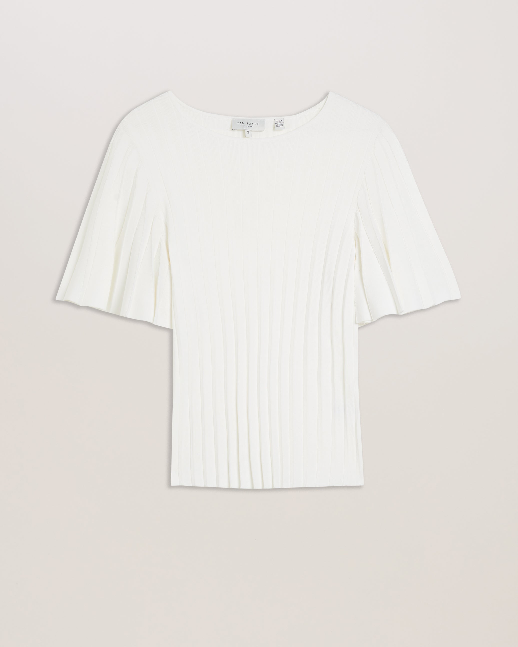 Women's Iivanna-Crew Neck Fluted Sleeve Knit Top Ivory