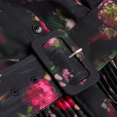 Women's Ceiba-Printed Maxi Shirt Dress Black