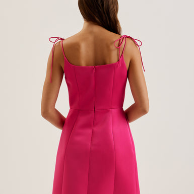 Women's Kavala-Tie Strap Bodice Waist Mini Dress Fuchsia