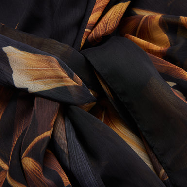 Women's Calama-Sheer Printed Maxi Dress With Slit Black