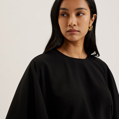 Women's Cherika-Bat Wing Sleeve Top Black