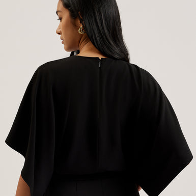 Women's Cherika-Bat Wing Sleeve Top Black