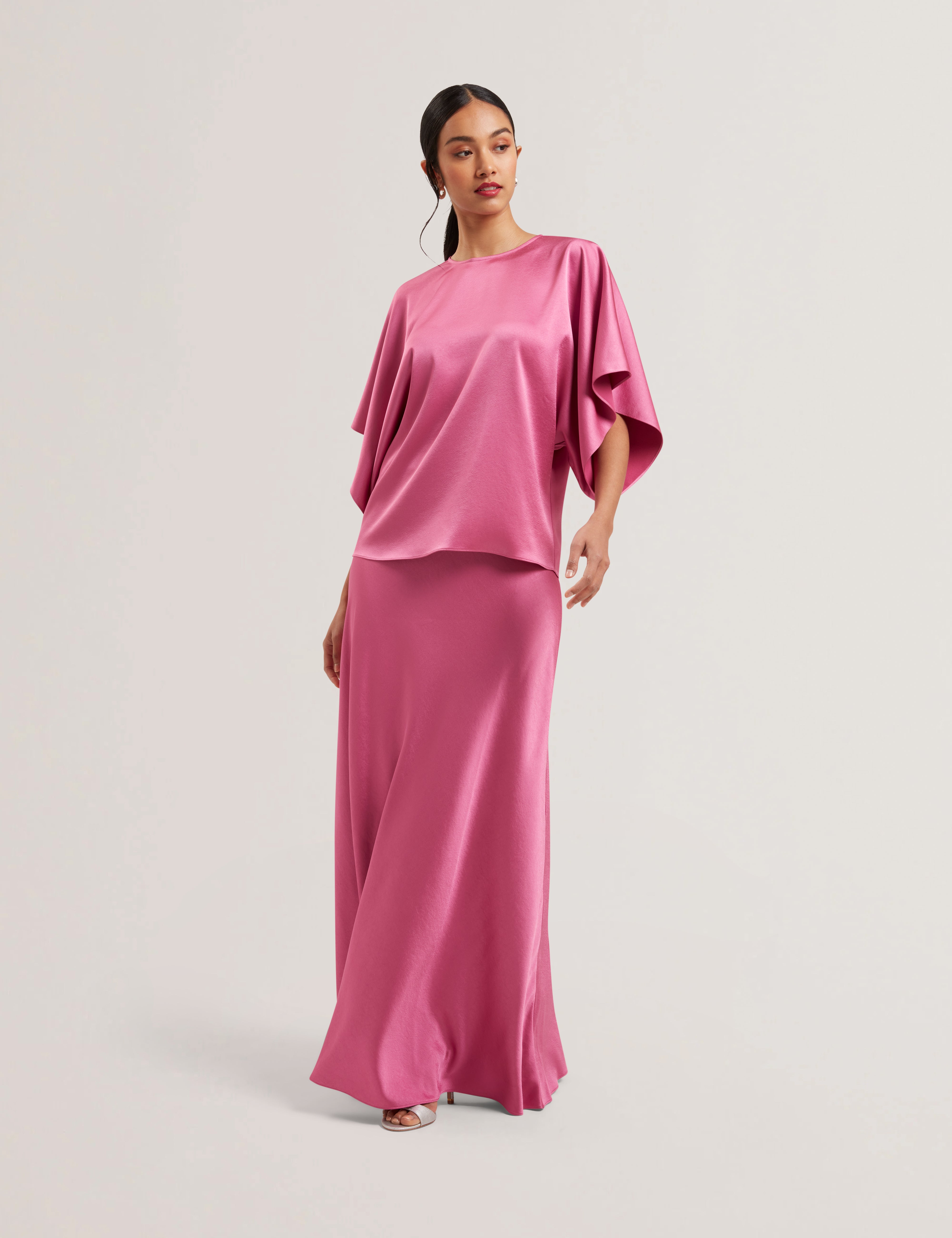 Women's Cherika-Bat Wing Sleeve Top Pink