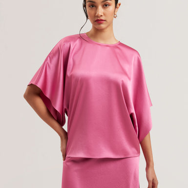 Women's Cherika-Bat Wing Sleeve Top Pink