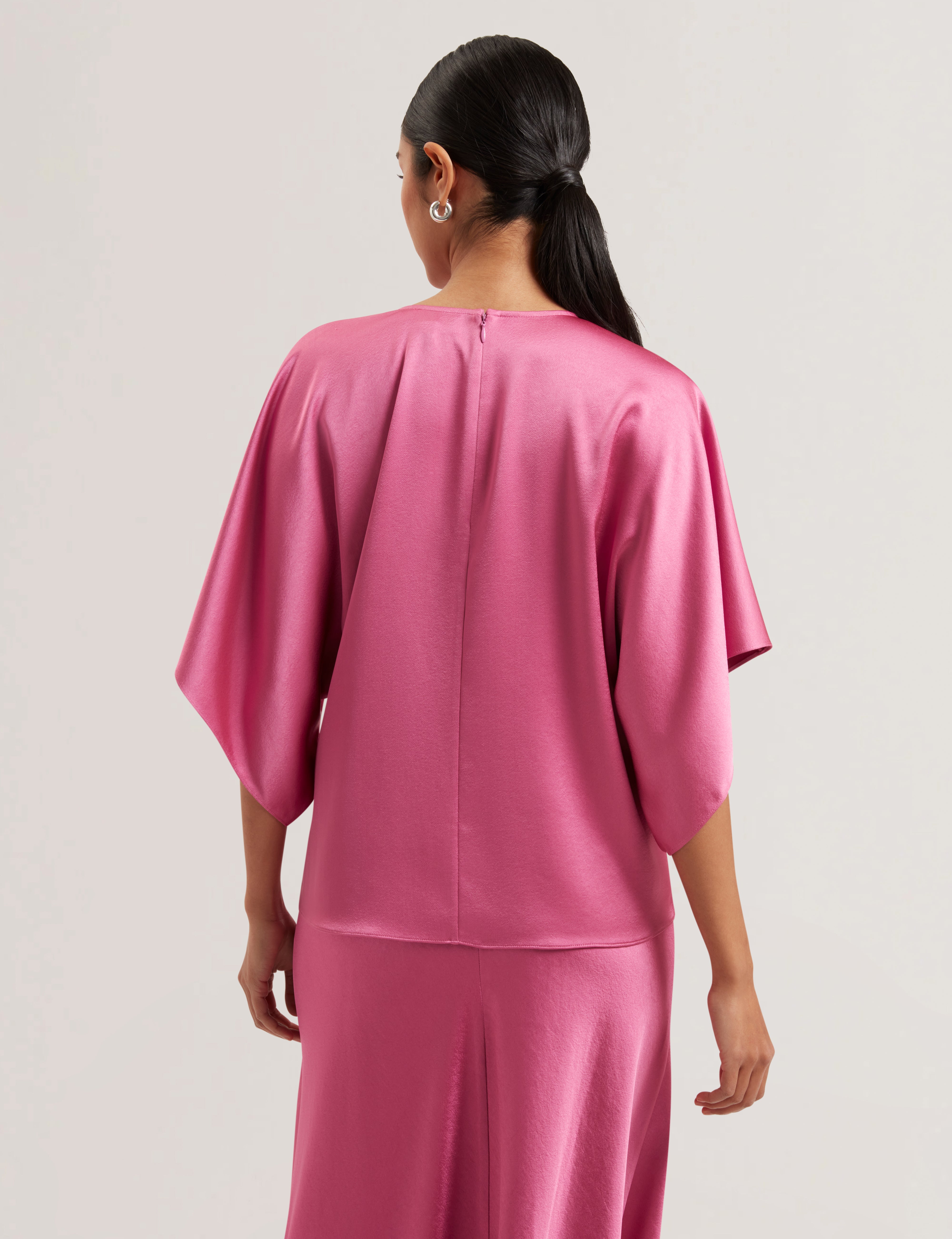 Women's Cherika-Bat Wing Sleeve Top Pink