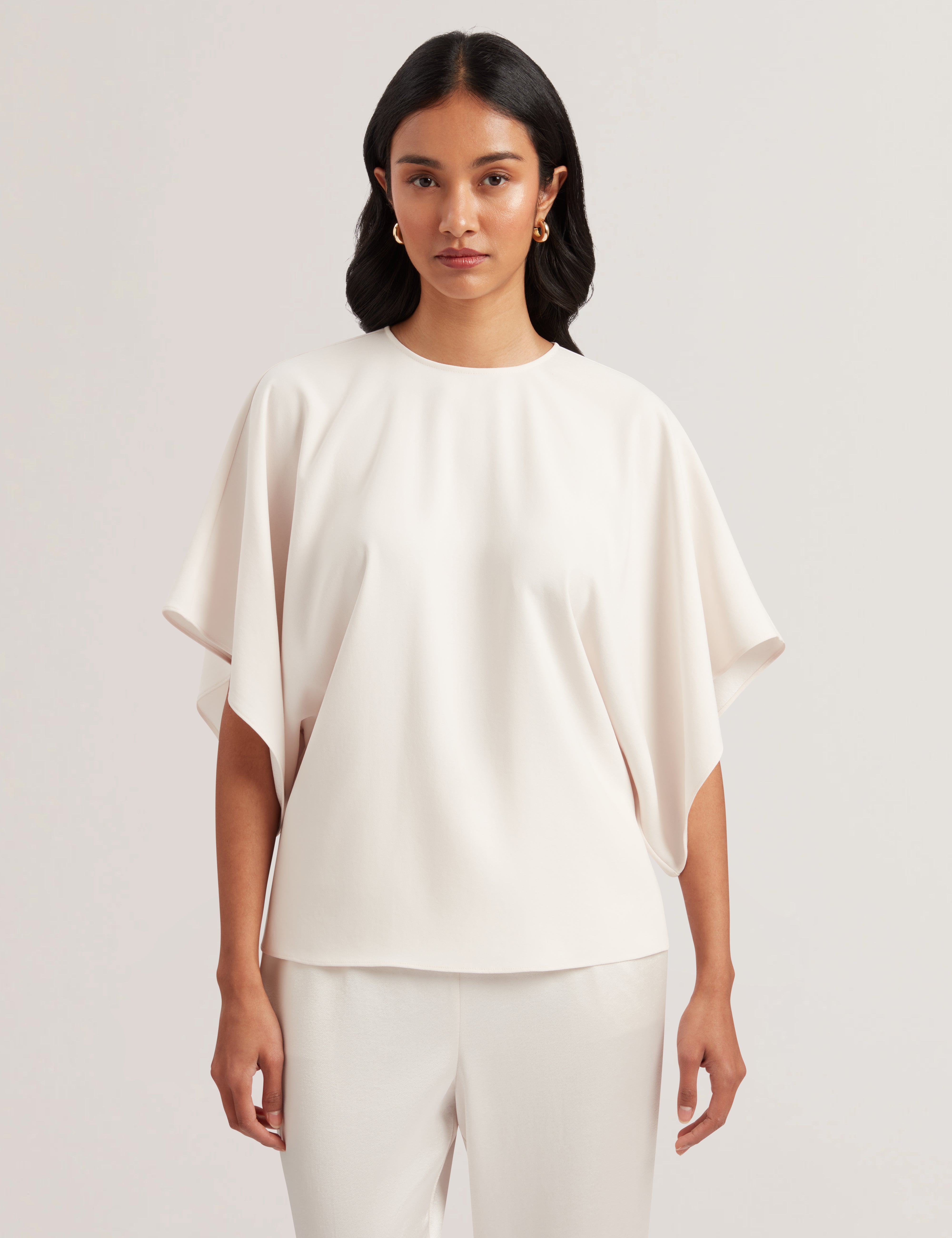 Women's Cherika-Bat Wing Sleeve Top Ivory