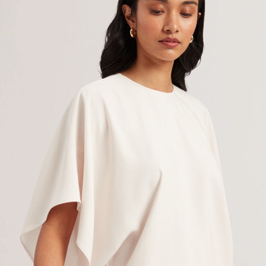 Women's Cherika-Bat Wing Sleeve Top Ivory