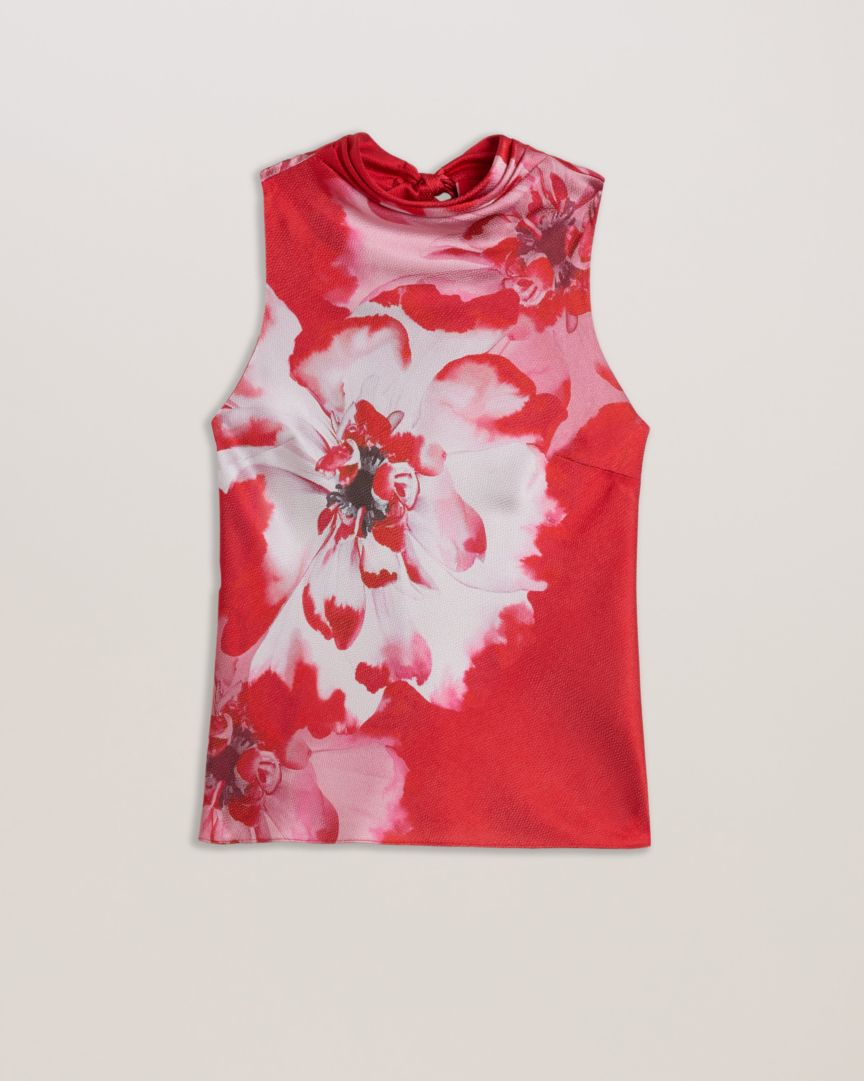 Women's Kohana-Cowl Neck Sleeveless Printed Blouse Red