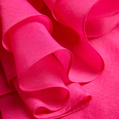 Women's Calonda-Oversized Ruffle V Neck Top Fuchsia