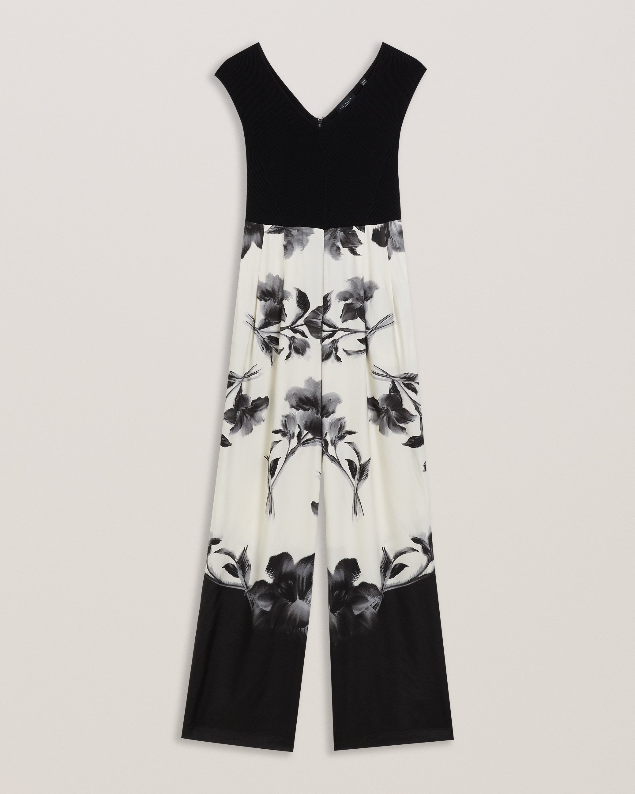 Women's Nalco-Bardot Knit Bodice Print Trouser Jump Black