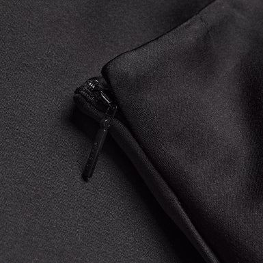 Women's Erva-Asymmetric Satin Wrap Midi Skirt Black