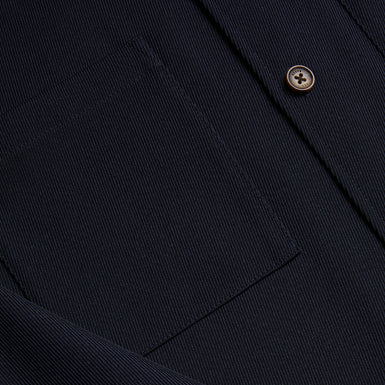 Men's Nalfans-Ls Wool Blend Twill Over Shirt Navy