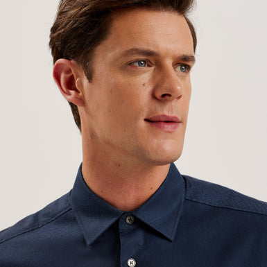 Men's Anshil-Ls Regular Jacquard Shirt Navy