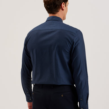 Men's Anshil-Ls Regular Jacquard Shirt Navy