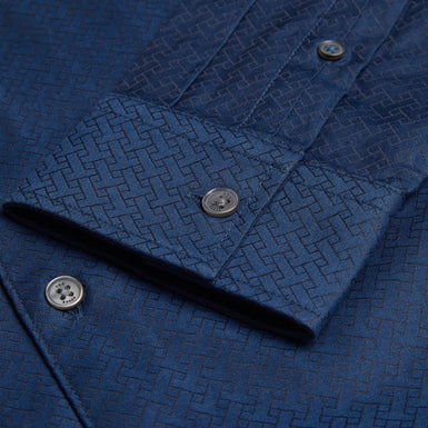 Men's Anshil-Ls Regular Jacquard Shirt Navy