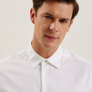 Men's Anshil-Ls Regular Jacquard Shirt White
