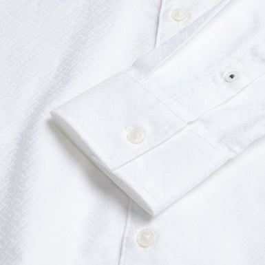 Men's Anshil-Ls Regular Jacquard Shirt White