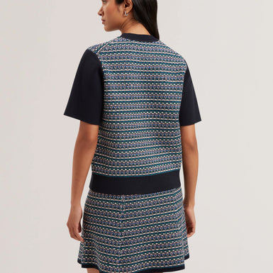 Womens KATLAA-Interest Knit Short Sleeve Tee