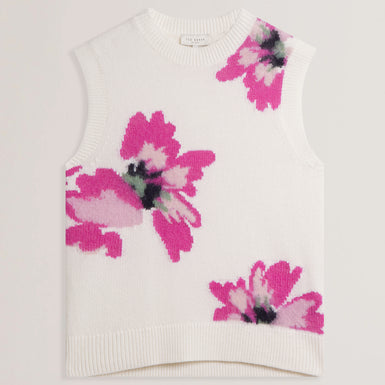 Womens SELENHA-Intarsia Knitted Floral Tank