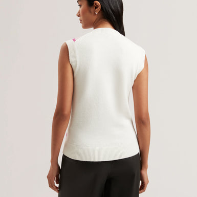 Womens SELENHA-Intarsia Knitted Floral Tank